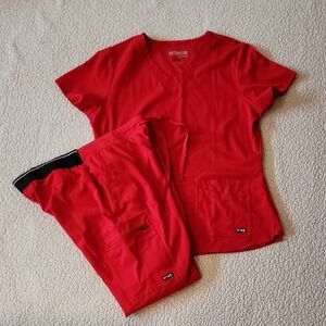 Grey's Anatomy Spandex Stretch Scrub Top And Pants Set